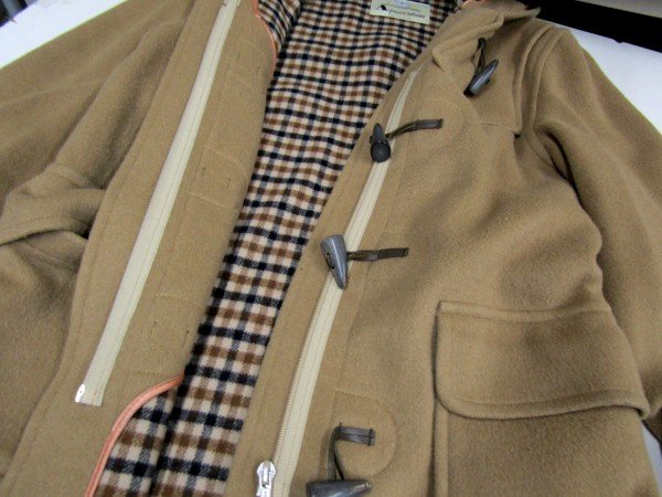 S2849:vintage England made Aquascutum Aquascutum coat / beige / duffle coat wool coat 