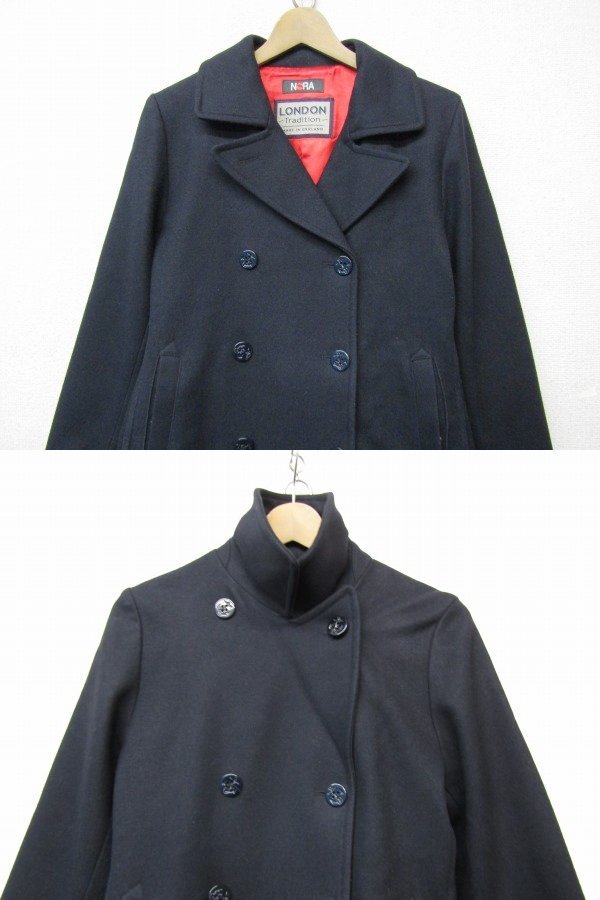 S2867: England made LONDON Tradition London tiger tishon coat / black /4 lady's wool coat pea coat Chesterfield coat 