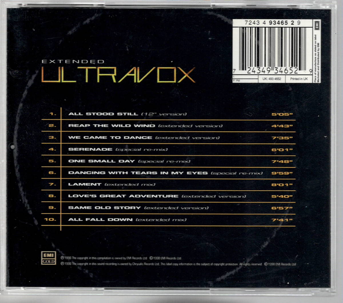 ULTRAVOX ウルトラヴォックス／EXTENDED　希少廃盤_画像2