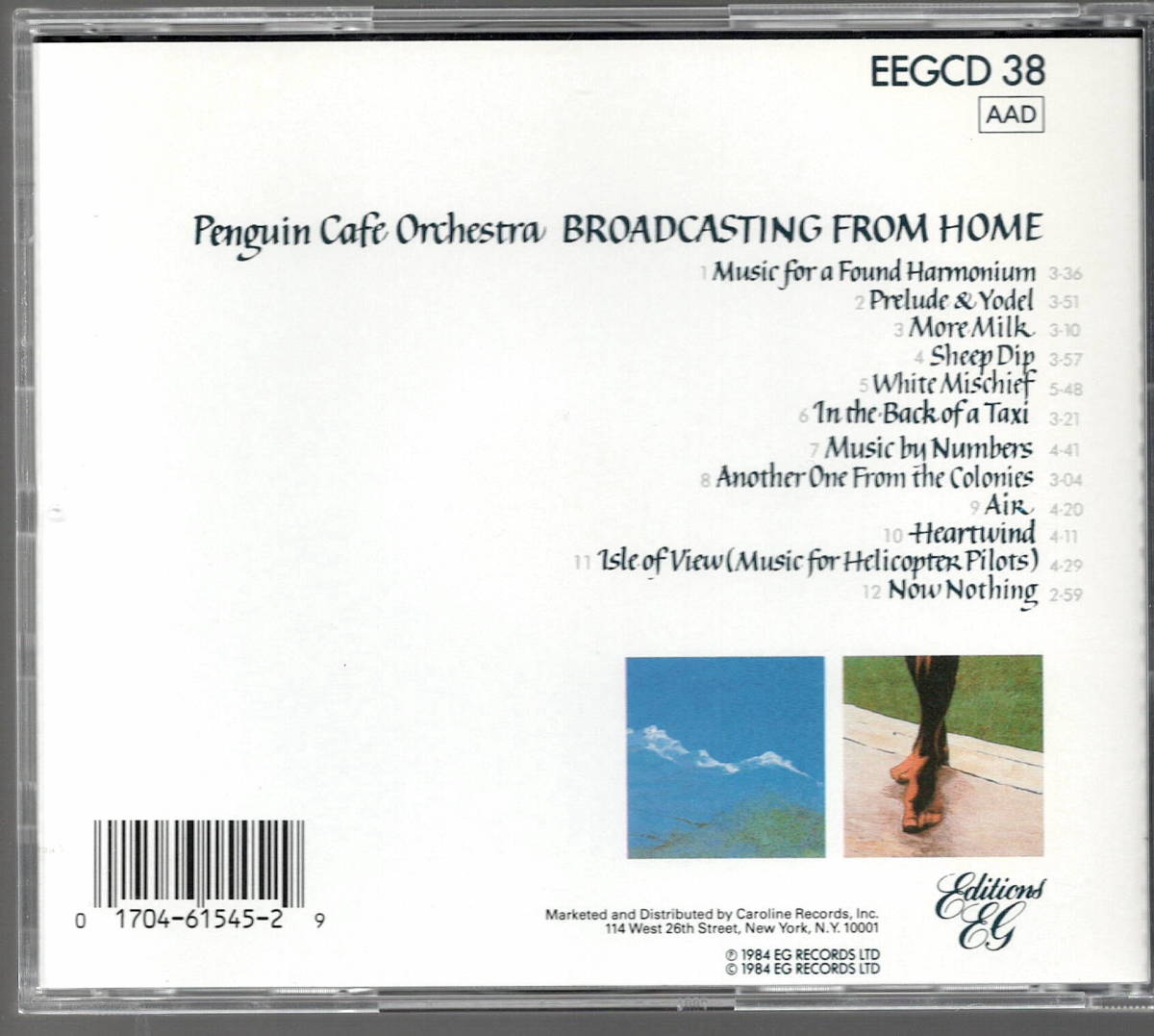 PCO PENGUIN CAFE ORCHESTRA　ペンギン・カフェ・オーケストラ／BROADCASTING FROM HOME EEGCD 38_画像2