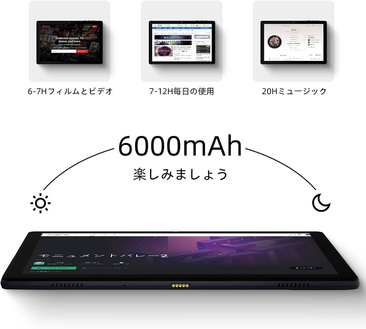 G-TiDE タブレット 10インチ wi-fiモデル Android11 GO RAM 2GB ROM