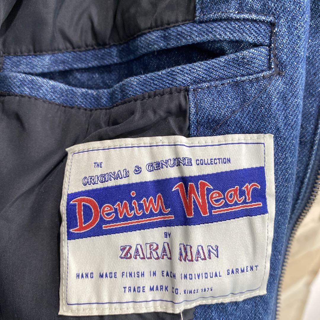 激レア】デニム スイングトップ ワッペン 刺繍 ZARA メンズUS M 激レア】デニム スイングトップ ワッペン 刺繍 ZARA メンズUS M