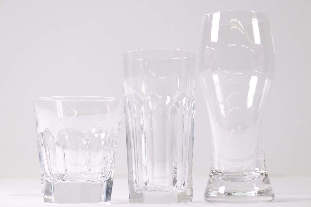 【3点】Baccarat バカラ OENOLOGIE オノロジー ビールグラス HARCOURT アルクール 箱付 クリスタルガラス 食器 タンブラー 9772-Fの画像2