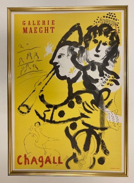 【特価】　≪　　マルク・シャガール　　≫　　リトグラフ【石版画】 　　CHAGALL-MAEGHT GALLERY 　 1959年　　MARC　CHAGALL