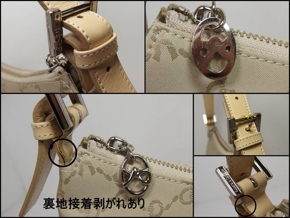 ☆≪未使用・長期保管品≫Roberta di Camerino Rモチーフ 柄 ワンショルダー バッグ ベージュ 肩掛け 鞄 ロベルタ ディ カメリーノ_画像7