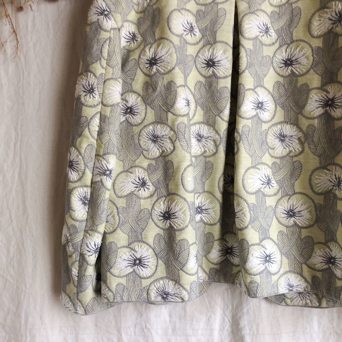 レア mina perhonen ミナペルホネン 21SS hanakaze 刺繍 ジャケット 36