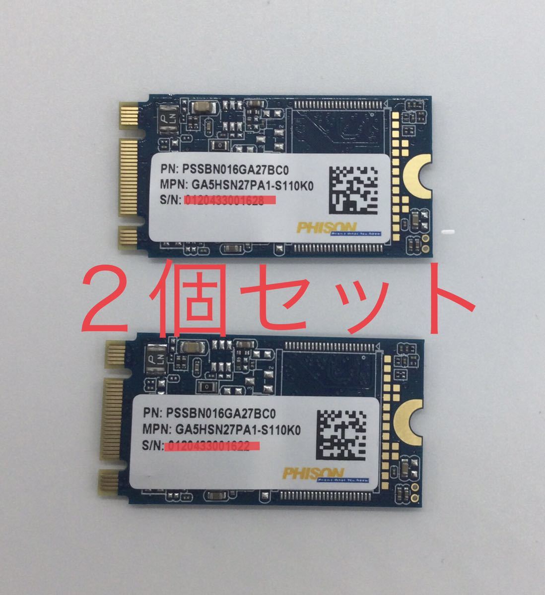 Phison製 SSD M.2 2242 16GB ２個セット 新品バルク品_画像1