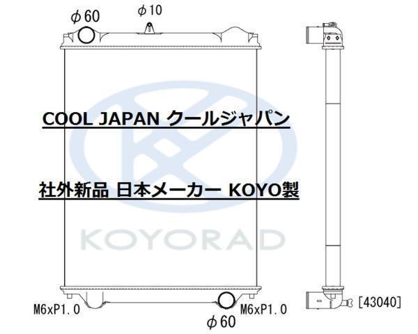 車台番号での検索必須 イスズ ギガ ギガマックス ラジエーター CYL55V8Z 社外新品 KOYO 製 コーヨーラド ＣＹＬ５５Ｖ８_画像2