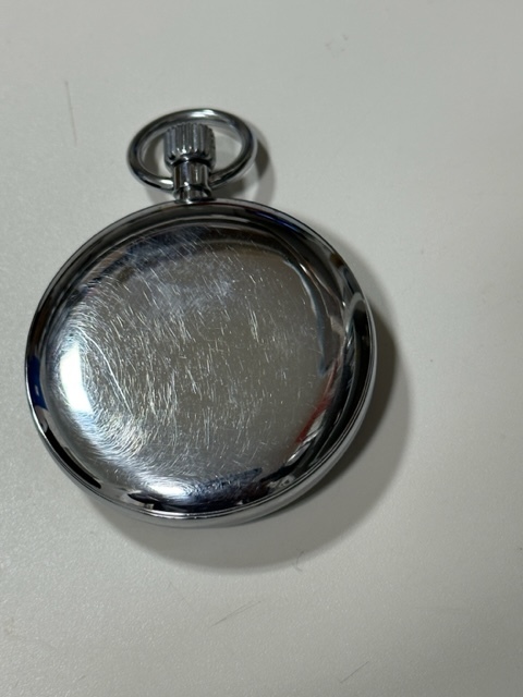 18745-2☆美品 懐中時計 SEIKO PRECISION 15 JEWELS セイコー 手巻き シルバーの画像6