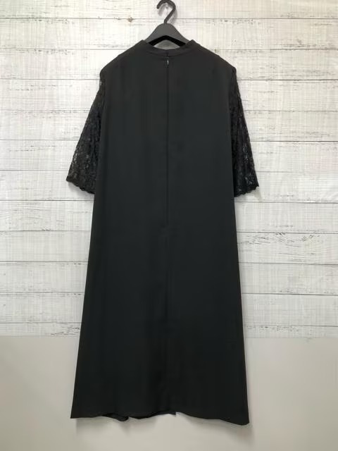 新品☆3L♪黒系♪レース袖きれいなフォーマルワンピース♪パーティ結婚式☆t496_画像7