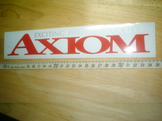 希少レア☆彡新品在庫品・AXIOM EXCITING PARTS PRODUCED BY・アクシオム・ステッカー・詳細不明？レトロ当時物_サイズ：約25㎝×5㎝