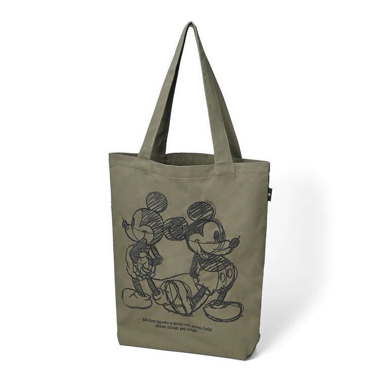 GU × UNDERCOVER большая сумка ограничение оливковый undercover Disney Mickey хаки новый товар не использовался эко-сумка Uniqlo Mickey 2