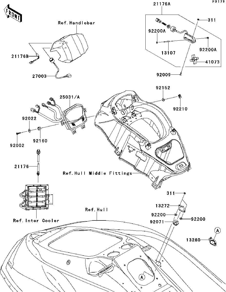 Kawasaki ULTRA300LX'11 OEM section (Meters) parts Used [K3327-45]_画像3