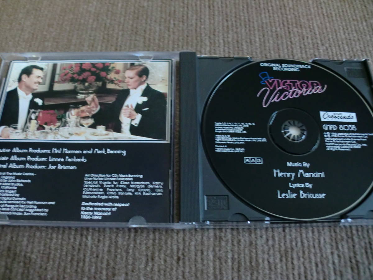 ヘンリー・マンシーニ「ビクター/ビクトリア VICTOR/VICTORIA 」OST  16曲 輸入盤の画像3