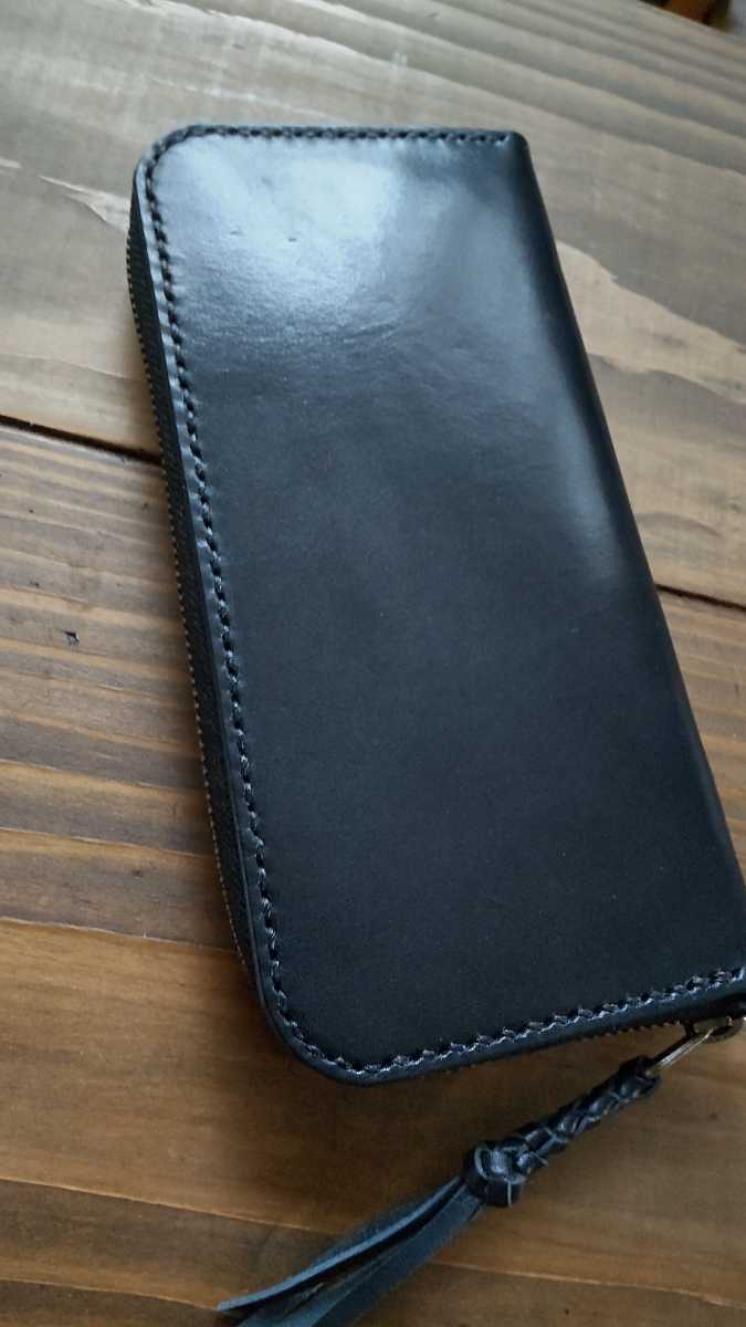 二つ折り財布 (小銭入れ無し) 栃木サドルレザー ツートンカラー 総