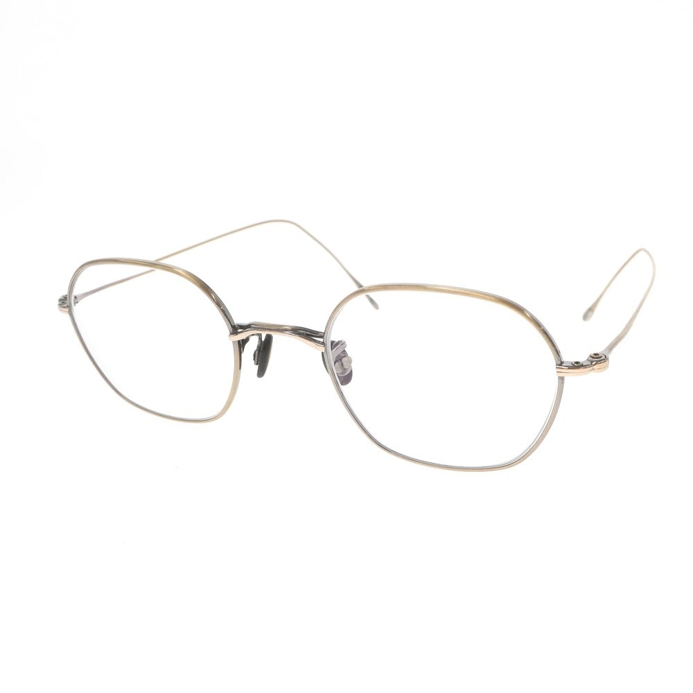 【中古】テンアイヴァン 10eyevan no2-48 メタルフレーム フルリム メガネ 眼鏡 サングラス ゴールド