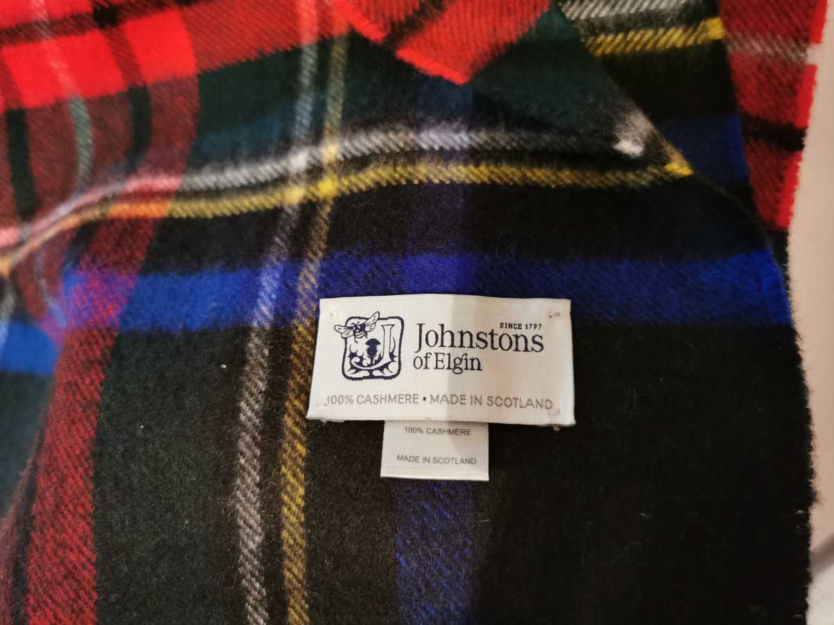 値下げ 極美品 Johnston's Of Elgin カシミヤ100% ショール