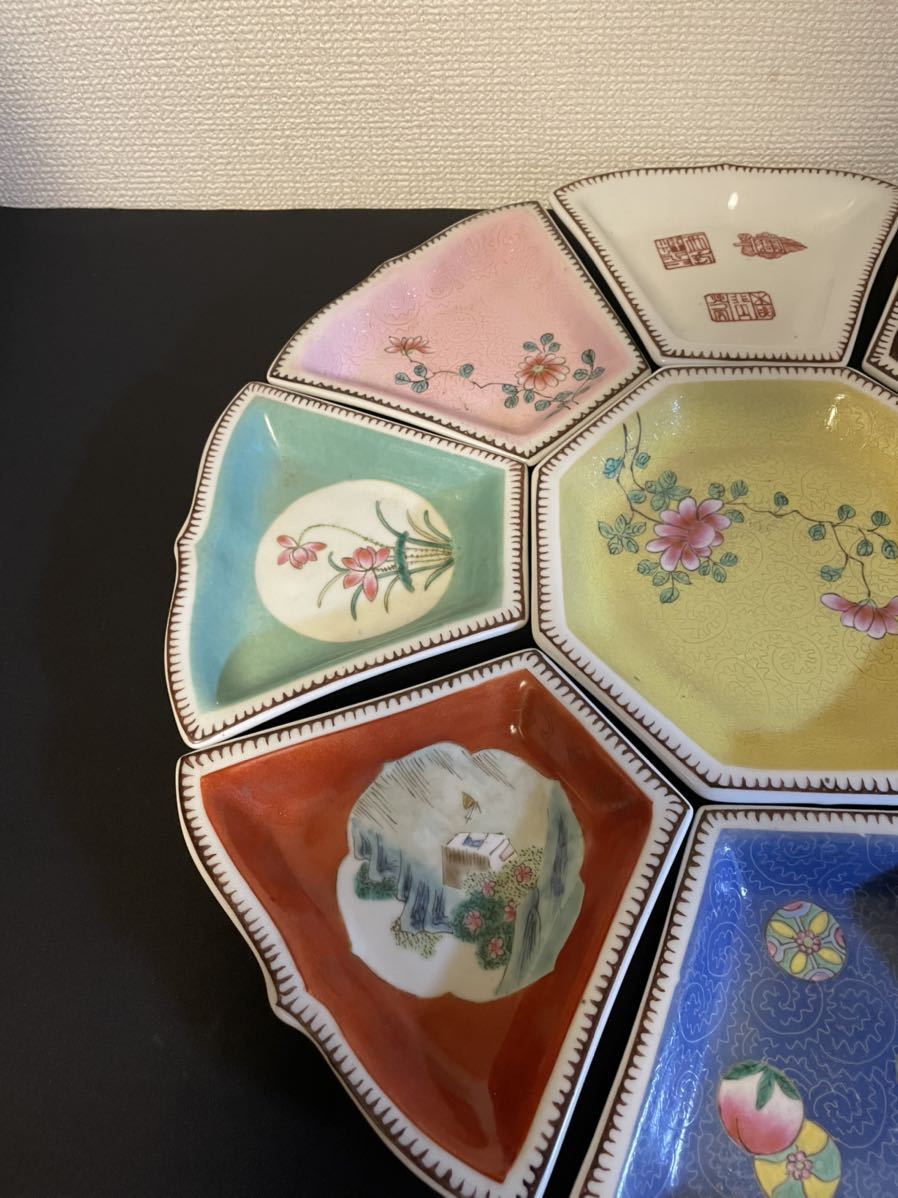 夏期間限定☆メーカー価格より68%OFF!☆ 中国清朝のお茶碗セット、粉彩