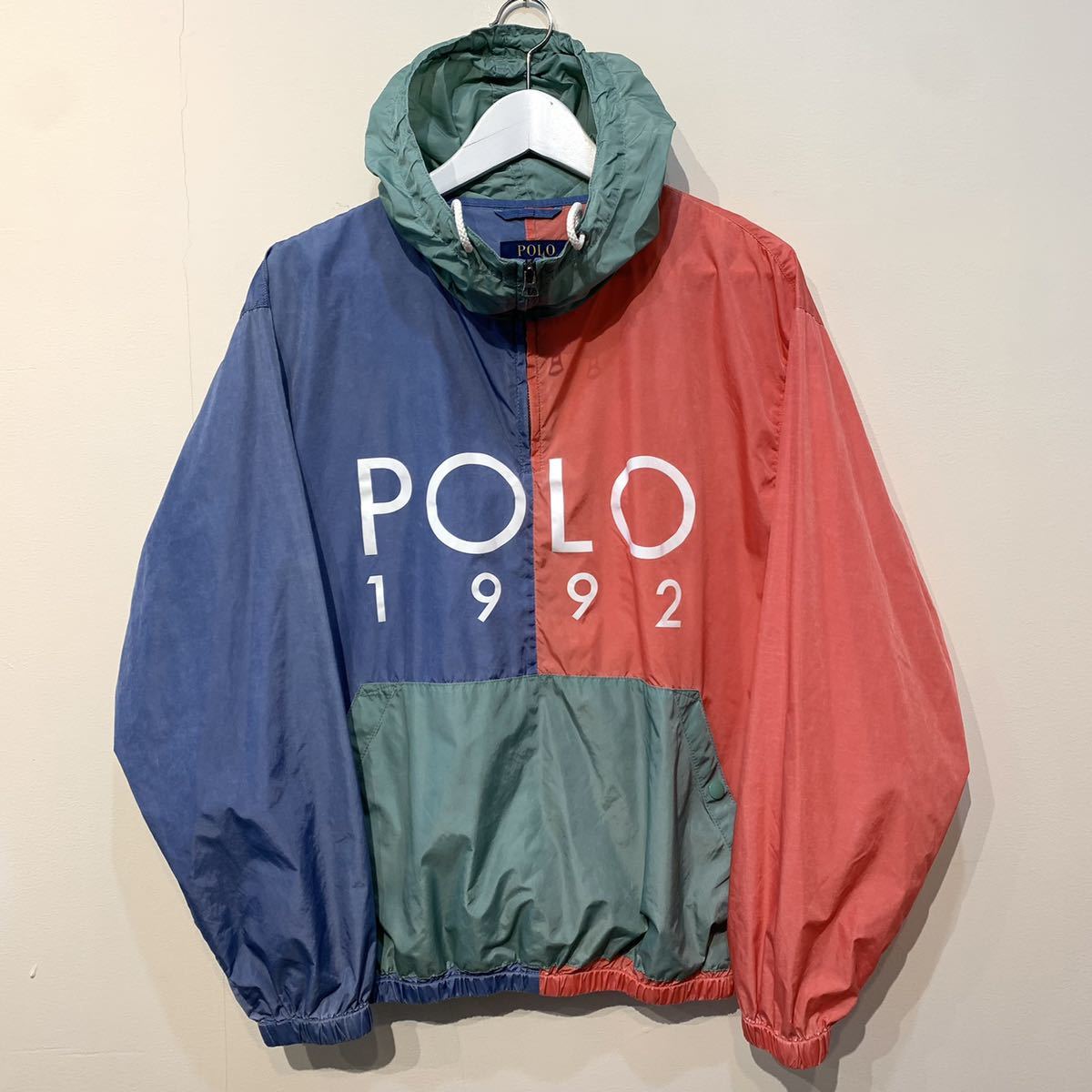 1992 POLO RALPH LAUREN NYLON ANORAK PULL OVER PARKA ポロ 1992 POLO RALPH LAUREN NYLON ANORAK PULL OVER PARKA ポロ