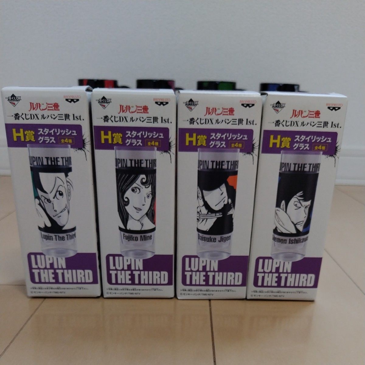 ルパン三世 スタイリッシュコレクション 4種セット 新品未使用】ルパン三世 スタイリッシュグラス4種&クール