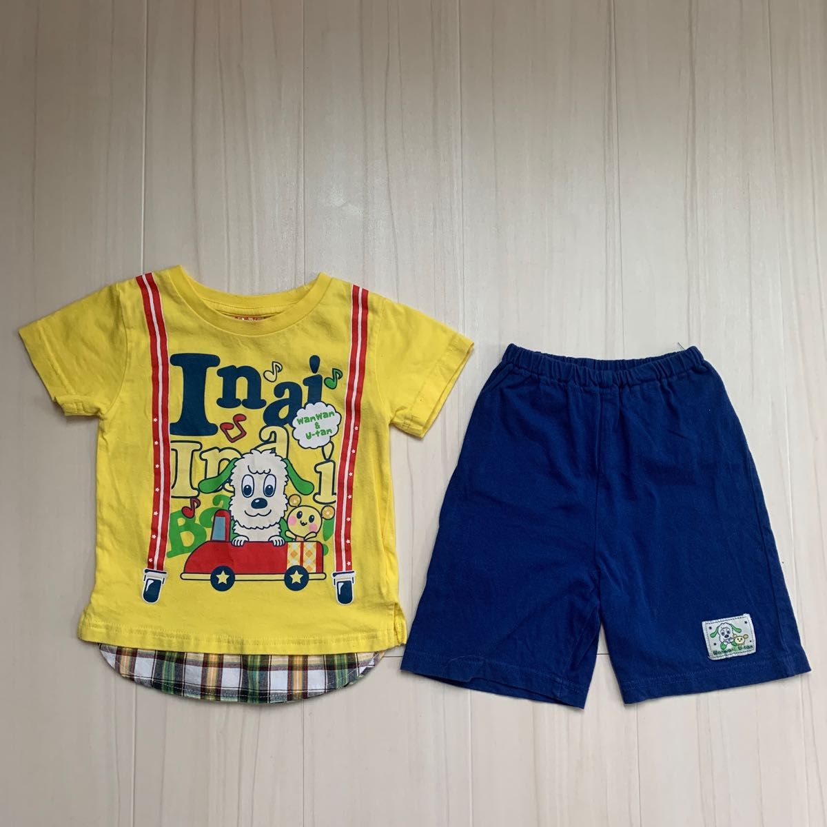 モリリン いないいないばあっ! 半袖 ルームウェア パジャマ 90cm 上下セット ハーフパンツ 半ズボン 半袖 Tシャツ