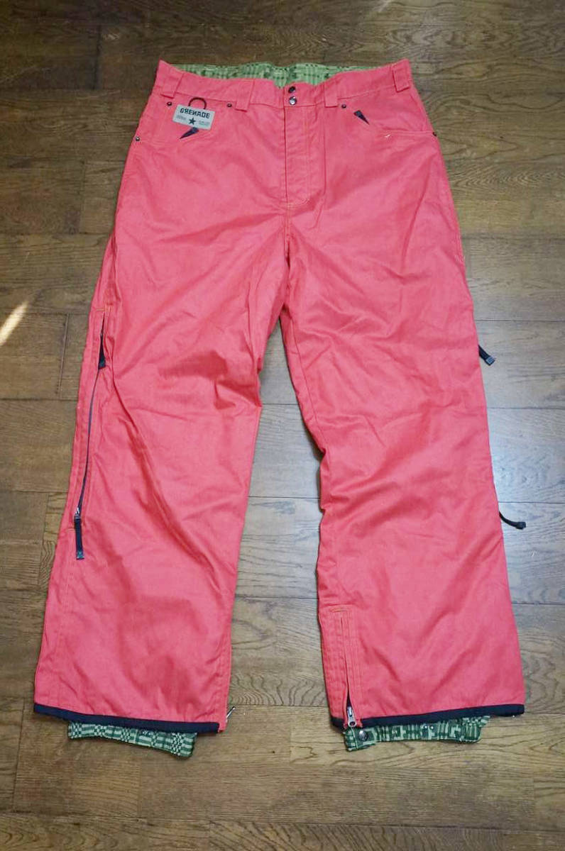 男性用 GRENADE グレネード スノーボードウエア パンツ サイズL*burtonバートンvolcomatmys686YONEXAnalog