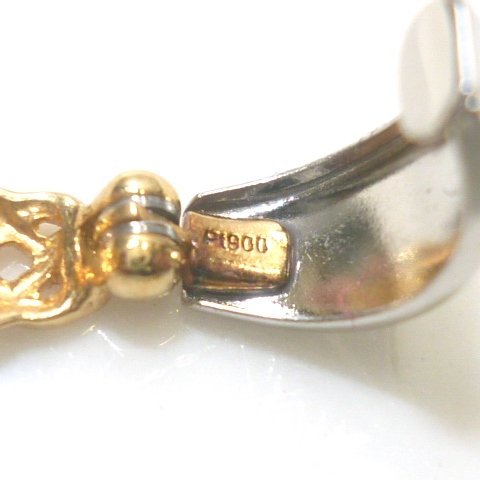 高価値】 K18YG/Pt900リバーシブル艶消しピアリング www.semacolchones