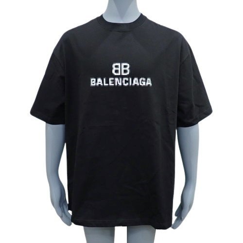 バレンシアガ BB PIXEL ロゴ Tシャツ トップス アパレル 半袖 M