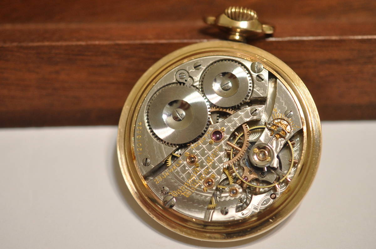 【ダイヤ受石 23石】Waltham 鉄道懐中時計 Vanguard 懐中時計 アンティーク 手巻き 機械式 1902年の画像9