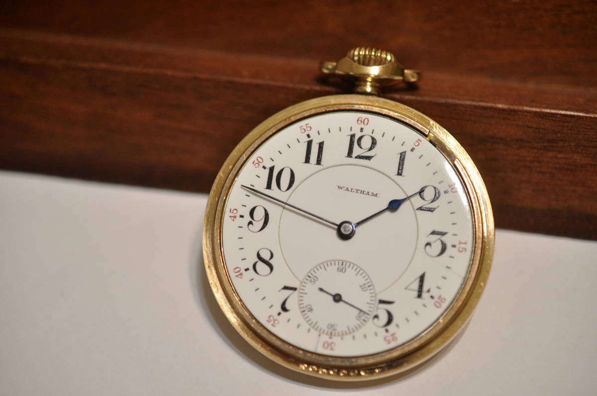 【ダイヤ受石 23石】Waltham 鉄道懐中時計 Vanguard 懐中時計 アンティーク 手巻き 機械式 1902年の画像4