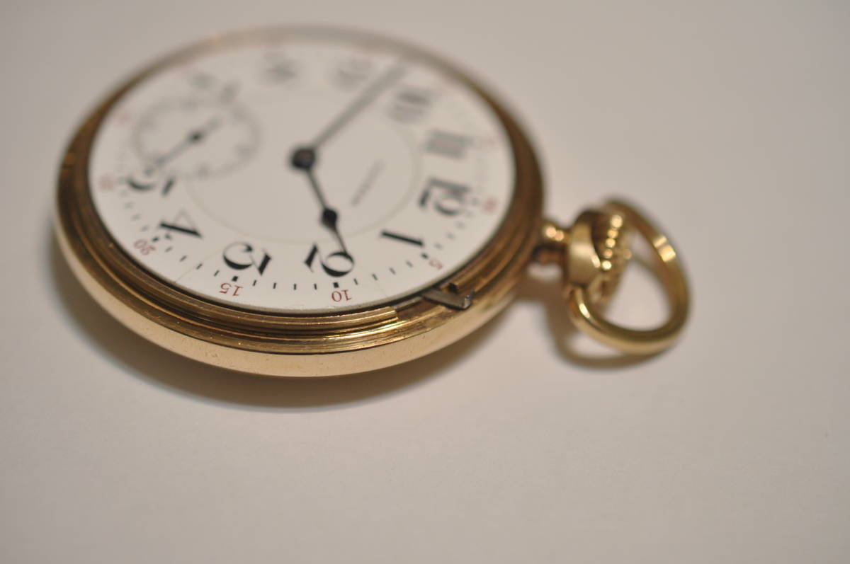 【ダイヤ受石 23石】Waltham 鉄道懐中時計 Vanguard 懐中時計 アンティーク 手巻き 機械式 1902年の画像5