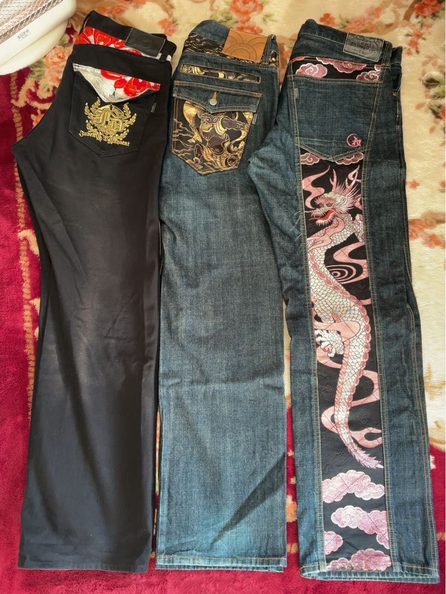 日本代理店正規品 juvenile delinquent デニムパンツ 和柄 - 通販