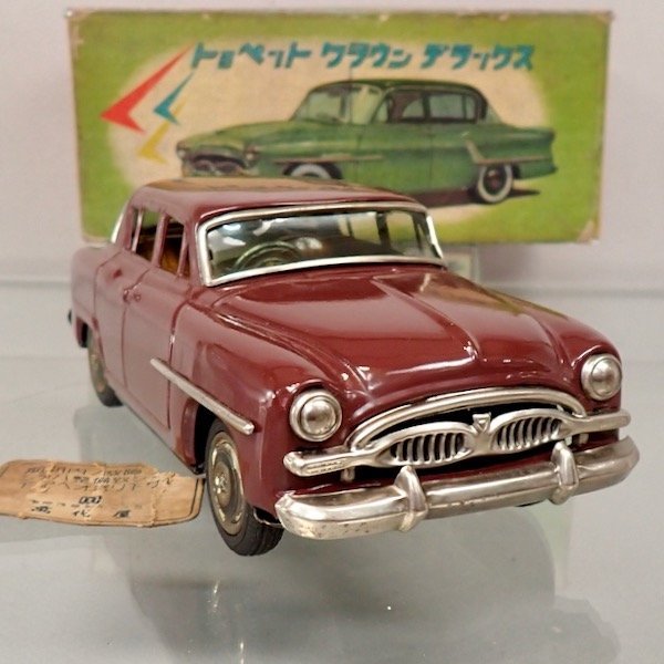 モ*ガ様 萬代屋BCバンダイ当時物ブリキトヨペットクラウン1964年発売美品27 Yahoo!オークション - バンダイ製 初代 トヨペット クラウン 20cm