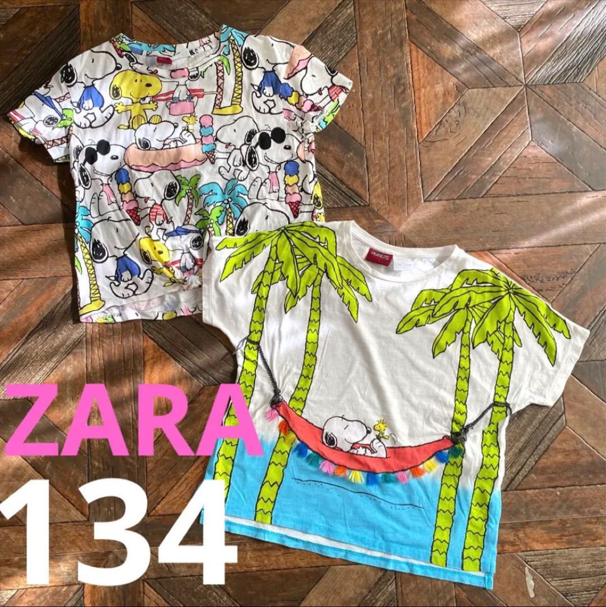 ZARA スヌーピーTシャツ 134 ザラ - トップス(Tシャツ