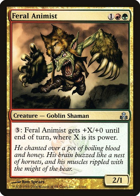 MTG ■金/英語版■ 《殘忍な精霊信者/Feral Animist》★FOIL★ ギルドパクト GPT