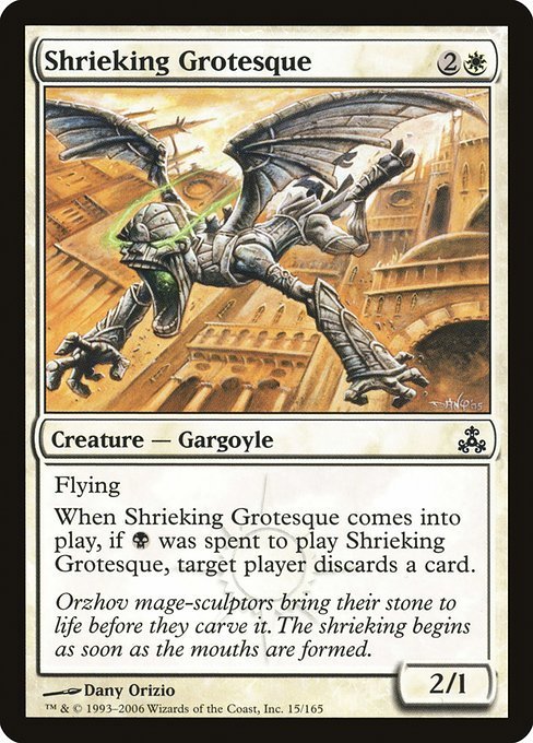 MTG ■白/英語版■ 《金切り声の混種/Shrieking Grotesque》ギルドパクト GPT_画像1