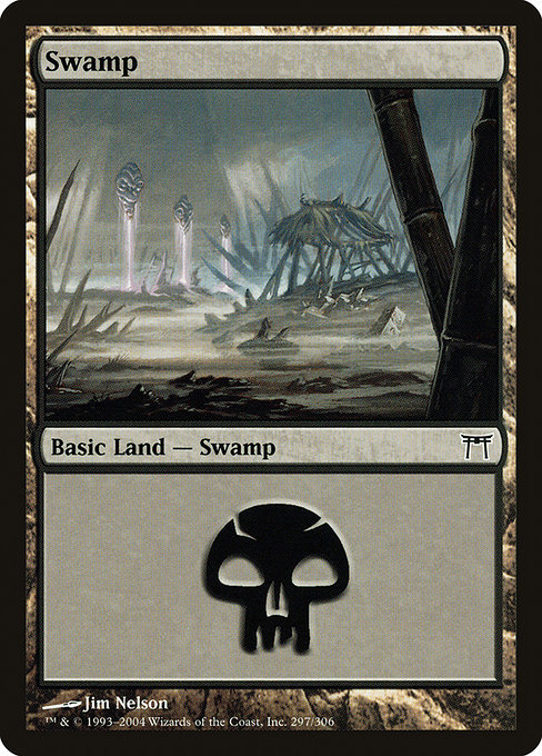 MTG ■土地/英語版■ 《沼/Swamp》神河物語 CHK_画像1