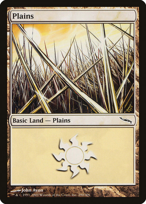 MTG ■土地/英語版■ 《平地/Plains》ミラディン MRD_画像1