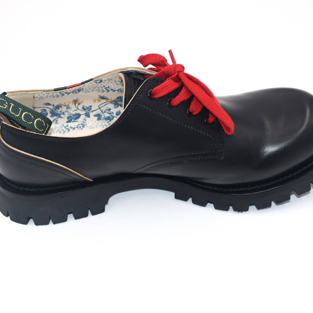 Gucci グッチ547668 ウェブ レースアップ プレーントゥ シューズ Gucci グッチ547668 ウェブ レースアップ プレーントゥ シューズ