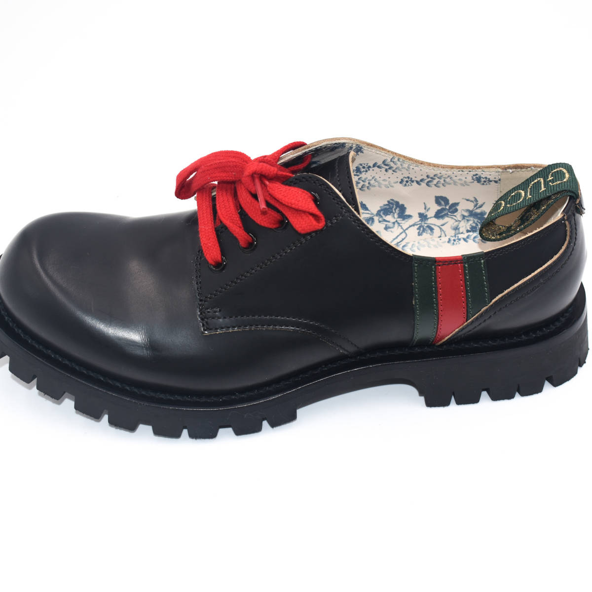 Gucci グッチ547668 ウェブ レースアップ プレーントゥ シューズ Gucci グッチ547668 ウェブ レースアップ プレーントゥ シューズ
