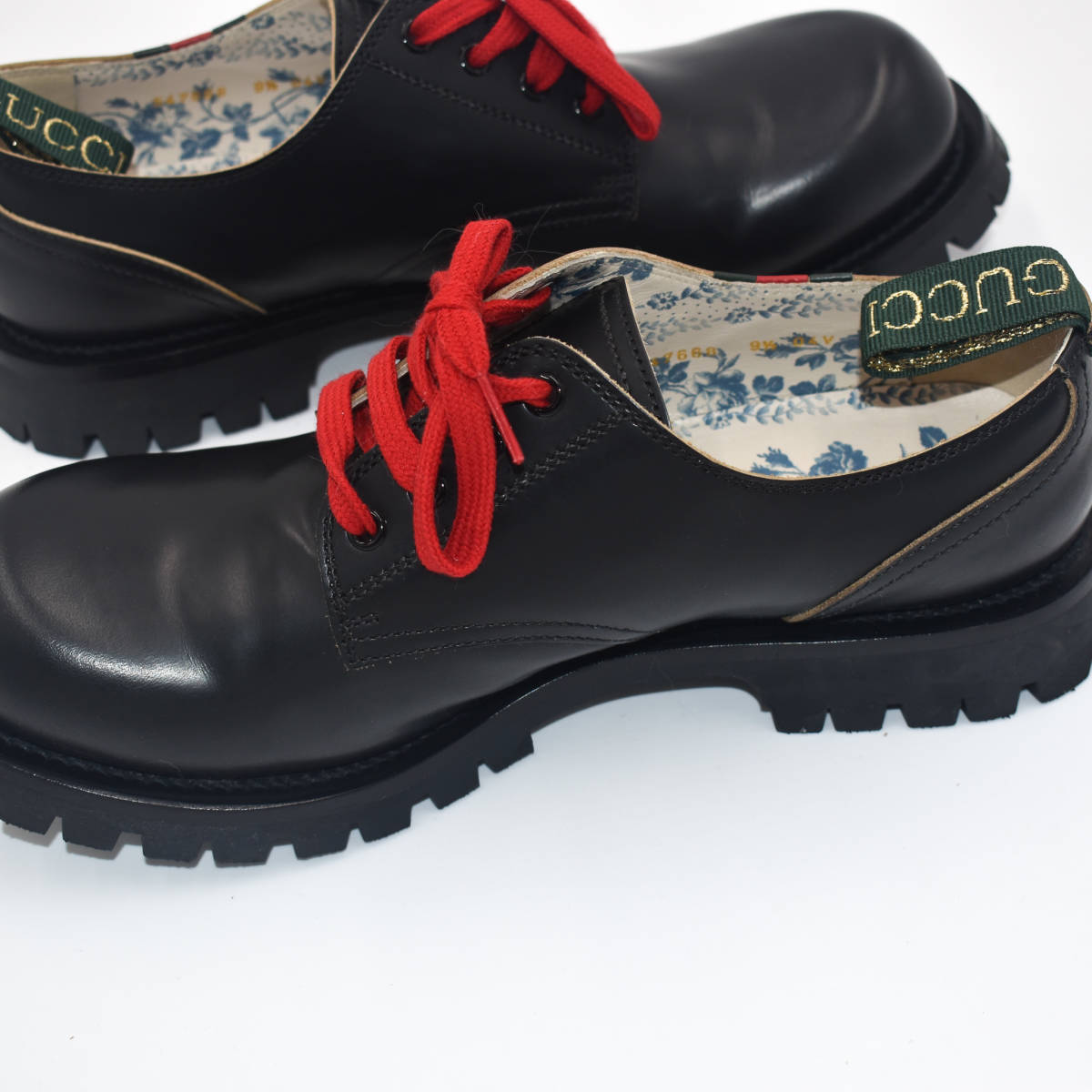 Gucci グッチ547668 ウェブ レースアップ プレーントゥ シューズ Gucci グッチ547668 ウェブ レースアップ プレーントゥ シューズ