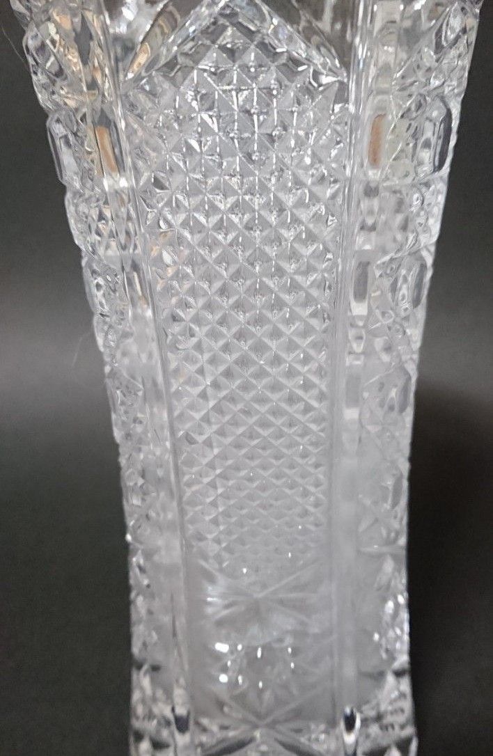 アデリアクリスタル  花瓶  フラワーベース  クリスタルガラス   石塚硝子  未使用品  B