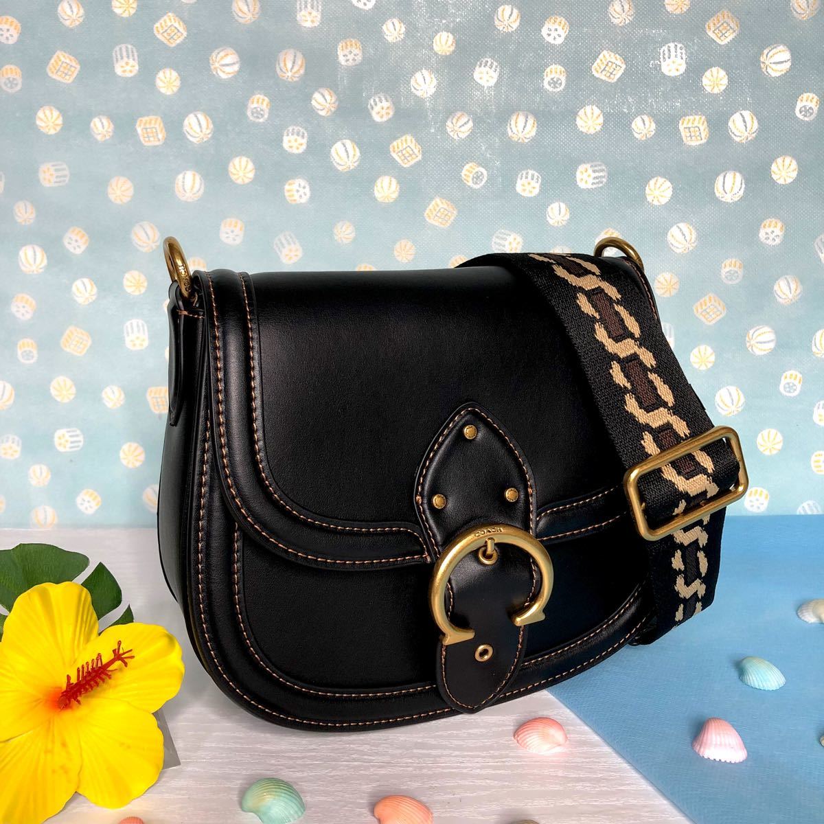 のため】 COACH - コーチショルダー ビート サドル バッグ の通販 by