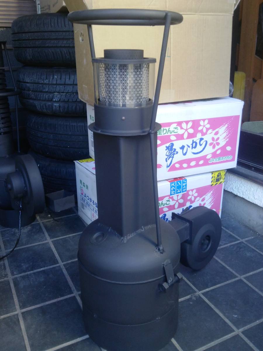 廃油ストーブ 燃焼筒仕様 完全燃焼・無煙 激熱 廃油供給用定量ポンプ付き-
