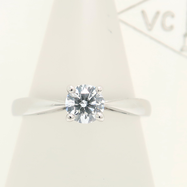 VanCreef&Apels ボヌールリング ダイヤ 0.30ct D-VVS2 8号 PT950 箱/保/GIA鑑定付 美品 質屋_画像2