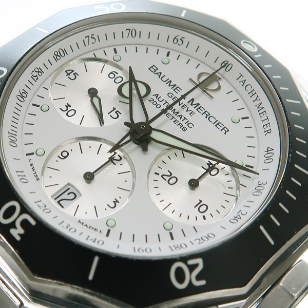 BAUME&MERCIER リビエラ クロノグラフ MOA08724 自動巻 SS メンズ
