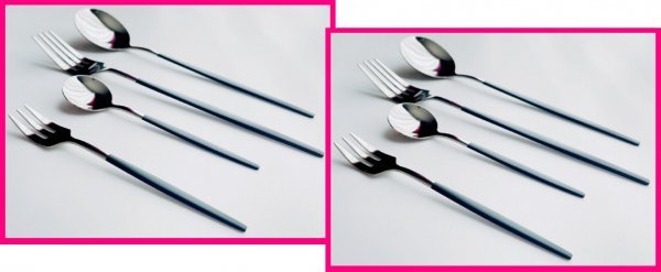 [ free shipping : is possible to choose 8ps.@:kchi paul (pole) manner : cutlery : silver & black ]* spoon * Fork *8 point : stylish!! Northern Europe manner : dinner set 