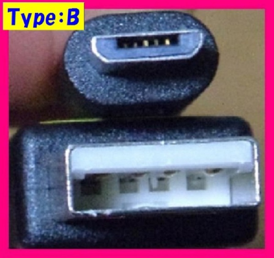 【送料無料:USB ケーブル:タイプB:1点】★USBケーブル：(急速充電・断線防止):スマホ 携帯 充電ケーブル 充電,充電器:50cm or 1m