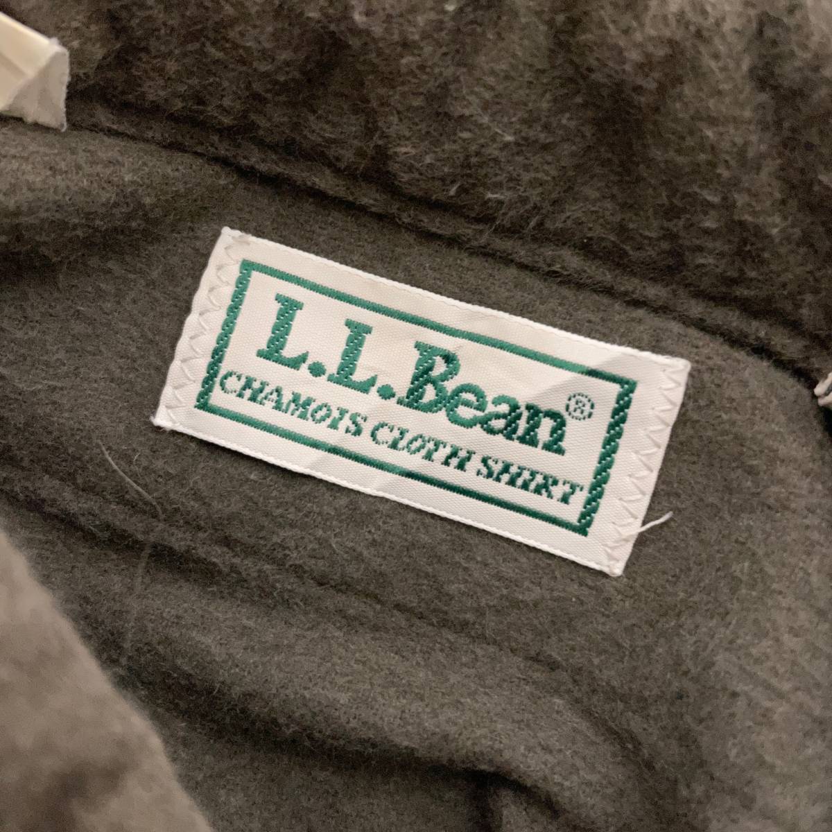 L.L.Bean エルエルビーン 長袖シャツ ヘビーウェイト フランネル メンズ USA製 カーキ_画像3