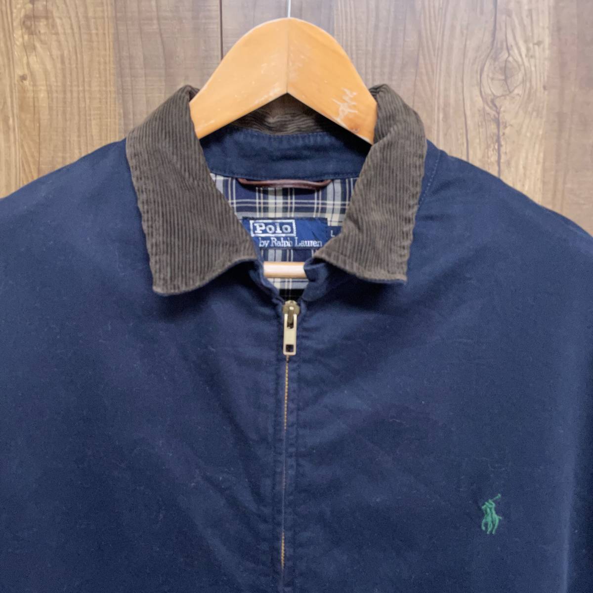 POLO RALPH LAUREN ポロラルフローレン スウィングトップ ブルゾン ワンポイント ネイビー 90s_画像8